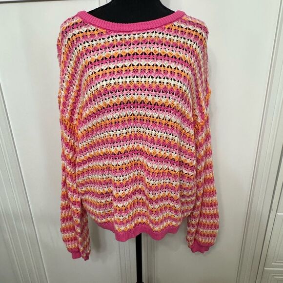Blu Pepper Pink Multicolor Knit Sweater - Picture 1 of 5